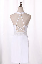 Load image into Gallery viewer, 2024 New Arrival Halter Open Back Cocktail Dresses Spandex With Beading