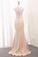 2022 Scoop Prom Dresses Mermaid With Applique And Beads Sweep Train