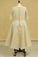 2022 Wedding Dresses A Line V Neck Half Sleeves Plus Size With Applique & Beads Organza