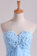 Load image into Gallery viewer, 2022 Short/Mini Dresses Empire Waist A Line With Beads&amp;Handmade Flowers