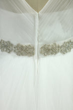 Load image into Gallery viewer, 2024 Wedding Dresses V-Neck Tulle With Beaded Belt Court Train