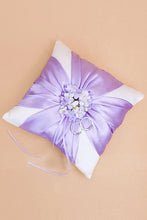 Load image into Gallery viewer, Floral Design Ring Pillow Satin