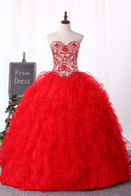 Load image into Gallery viewer, 2024 Sweetheart Ball Gown Quinceanera Dresses Floor Length With Beads