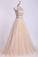2022 Two-Piece High Neck Prom Dresses A Line Tulle With Beading