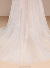 Load image into Gallery viewer, Wedding Sweetheart Sequins Wedding Dresses Dress Lace Off-the-Shoulder Tulle Train Court With Dana Ball-Gown/Princess Ruffle