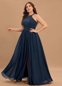 Lace Scoop Straps&Sleeves Illusion Fabric A-Line Silhouette Floor-Length Neckline Length Lorelai Sleeveless Bridesmaid Dresses