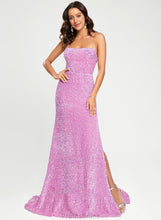 Load image into Gallery viewer, Adriana Sequined Prom Dresses Sweep Trumpet/Mermaid Square Train