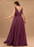 With Prom Dresses V-neck Chiffon A-Line Floor-Length Pleated Savanna