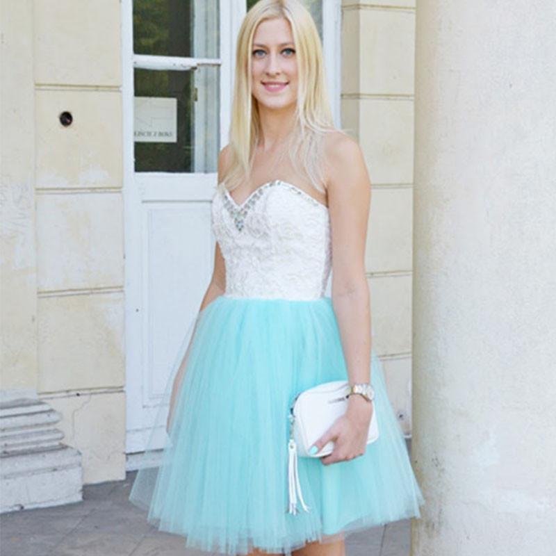 Strapless Payton A Line Homecoming Dresses Sweetheart Appliques Backless Tulle Blue Beading Cute