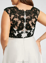 Load image into Gallery viewer, Wedding Illusion Jocelynn Wedding Dresses Satin Asymmetrical Scoop Lace A-Line Dress