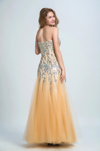 Load image into Gallery viewer, 2024 Prom Dresses Sweetheart Mermaid Tulle With Beading