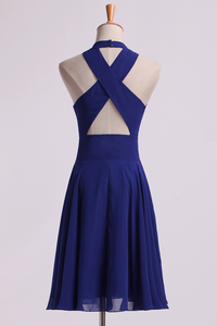 2024 Simple Homecoming Dresses V-Neck A Line Short/Mini Chiffon