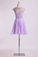 2022 Homecoming Dresses Scoop A Line Beaded Neckline&Waistline Short/Mini Chiffon