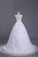 2024 Sexy Wedding Dresses Open Back V Neck A Line Tulle With Applique Chapel Train