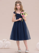 Load image into Gallery viewer, Ruffle Sweetheart With Tulle Empire Knee-Length Junior Bridesmaid Dresses Kinsley
