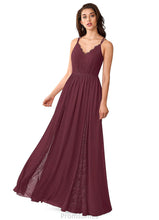 Load image into Gallery viewer, Lucile V-Neck Floor Length A-Line/Princess Natural Waist Bridesmaid Dresses