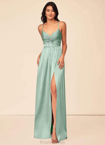 Aylin Natural Waist Cap Sleeves A-Line/Princess Floor Length Scoop Bridesmaid Dresses