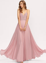 Load image into Gallery viewer, A-Line Selena Prom Dresses Lace V-neck Floor-Length Chiffon