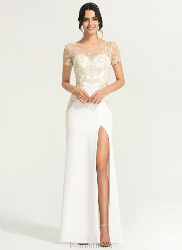 Nita Lace Wedding Sheath/Column Wedding Dresses Dress Floor-Length Scoop Crepe Stretch