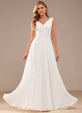 Load image into Gallery viewer, A-Line Ruth Dress Wedding Dresses Floor-Length Lace Wedding V-neck Chiffon