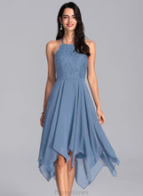 Load image into Gallery viewer, Chiffon Homecoming Dresses Lace A-Line Halter Erica Dress Asymmetrical Homecoming With
