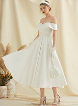 Load image into Gallery viewer, Dress Rihanna Wedding Wedding Dresses Satin A-Line Tea-Length