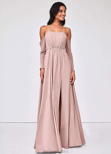 Alexandra Sleeveless Natural Waist A-Line/Princess V-Neck Floor Length Bridesmaid Dresses