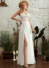 Load image into Gallery viewer, With Miah V-neck Dress Chiffon Floor-Length Wedding A-Line Wedding Dresses Lace Beading