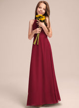 Load image into Gallery viewer, Scoop Junior Bridesmaid Dresses Elise A-Line Floor-Length Chiffon Neck