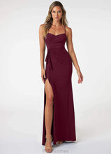 Load image into Gallery viewer, Kaleigh A-Line/Princess Natural Waist Floor Length V-Neck Short Sleeves Bridesmaid Dresses