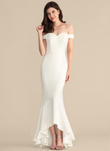 Load image into Gallery viewer, Trumpet/Mermaid Wedding Off-the-Shoulder Asymmetrical Ruffles Leilani Cascading Dress Wedding Dresses With