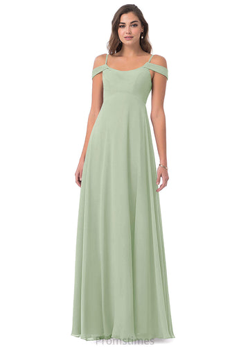 Livia Floor Length Natural Waist V-Neck Sleeveless A-Line/Princess Bridesmaid Dresses