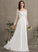Chiffon Lace Wedding Dresses Off-the-Shoulder Wedding Floor-Length A-Line Dress Regina