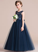 Load image into Gallery viewer, Piper Junior Bridesmaid Dresses Ball-Gown/PrincessScoopNeckFloor-LengthTulleJuniorBridesmaidDressWithSash#126265