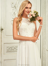 Load image into Gallery viewer, A-Line Wedding Chiffon Floor-Length Wedding Dresses Lace Dress Scoop Chasity