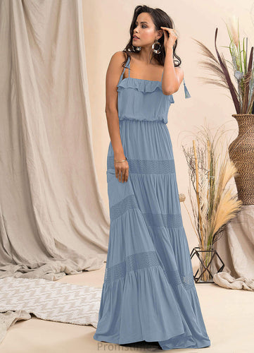 Yasmin A-Line/Princess Floor Length Natural Waist Sleeveless Scoop Bridesmaid Dresses