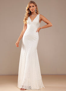 Trumpet/Mermaid Madalyn Floor-Length V-neck Dress Wedding Dresses Lace Wedding