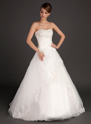 With Beading Wedding Dresses Ruffle Dress Floor-Length Wedding Organza Addison Ball-Gown/Princess Lace Sweetheart