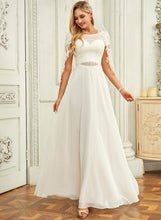 Load image into Gallery viewer, Lace With Wedding Wedding Dresses Scoop Sequins Dress Floor-Length Chiffon Meghan