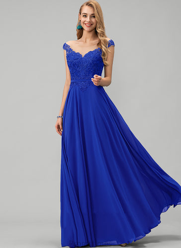 Floor-Length Sequins With Scoop Prom Dresses Chiffon Karlee A-Line