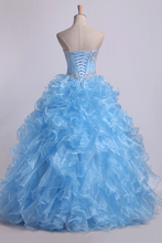 Load image into Gallery viewer, 2024 Sweetheart Quinceanera Dresses Ball Gown Organza With Beading