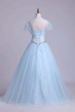 Load image into Gallery viewer, 2022 Sweetheart Beaded Bodice Quinceanera Dresse Tulle Floor Length