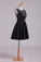 2022 Bateau Homecoming Dresses A Line Satin With Applique & Beading New