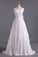 2022 Spaghetti Straps With Applique & Handmade Flowers Chiffon A Line Wedding Dresses