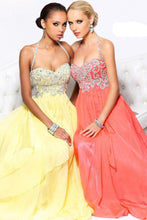 Load image into Gallery viewer, Hot Selling Prom Dresses Halter A-Line Floor Length Chiffon Color Watermelon Only Cheap