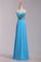 2022 Blue Prom Dresses A Line Sweetheart Floor Length Chiffon Ship Today Under  200