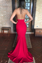 Load image into Gallery viewer, 2022 Hot High Neck Prom Dresses Mermaid With Applique Spandex Zipper Up