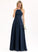 Length Scoop Embellishment Neckline Silhouette Pleated A-Line Floor-Length Fabric Leslie A-Line/Princess Natural Waist Bridesmaid Dresses