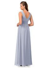 Load image into Gallery viewer, Hayley Spaghetti Staps Floor Length Sleeveless Natural Waist A-Line/Princess Bridesmaid Dresses