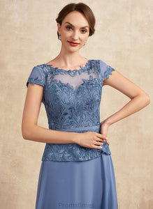 Mother Emilie Dress Mother of the Bride Dresses Chiffon Lace of Floor-Length Scoop A-Line the Neck Bride